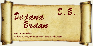 Dejana Brdan vizit kartica